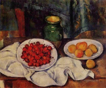  1887 Works - Still Life with a Plate of Cherries 1887 Paul Cezanne